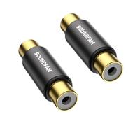SOUNDFAM Gold Plated RCA Female to Female Coupler,Barrel Connectors Adapters Extend Subwoofer RCA Cables for HDTV,Speakers, Amplifiers, Car Audio