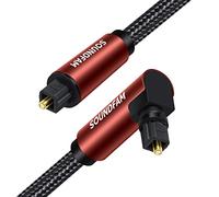SOUNDFAM Right Angle Optical Cable 90 Degree Optical Audio Cable for Soundbar TV - 5M
