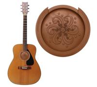 Soundhole Cover - Guitar Soundhole Cover Block Protector | Soft Silicone Sound Hole Covers | Feedback Buster Acoustic Guitar Sound hole case Prevention Accessories Black