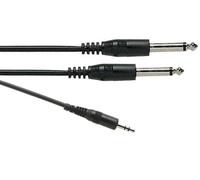 Soundlab 2 X 6.35mm Mono Jack - 3,5mm Stereo Jack, 1.2m