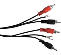 Soundlab 2x Phono Plug + Earth Lead, 1.2m