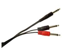 Soundlab 6.35mm Stereo Jack - 2x 6.35mm Mono Jack, 2m