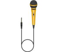 SoundLAB Dynamic Unidirectional Karaoke Microphone With Fixed 6.35mm Jack Lead 3m Length For Singing, Presentations, Practice, Home Party, Celebration, Perforamce, Kids, Adults, Portable White