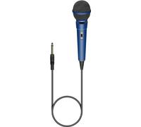 SoundLAB Dynamic Unidirectional Karaoke Microphone With Fixed 6.35mm Jack Lead 3m Length For Singing, Presentations, Practice, Home Party, Celebration, Perforamce, Kids, Adults, Portable Blue