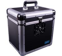 Soundlab Euro Style Album 12" Singles Case With Handle, Buterfly Catch, Holds 70 Records for DJ