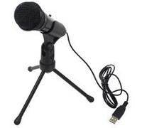 SOUNDLAB G158PC USB Condenser Microphone with Tripod Stand - Black