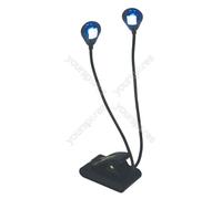 Soundlab Led Twin Stand/Night Light With Clip Grey