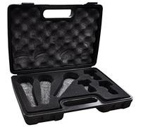 SoundLAB Protective Shockproof and Moisture Proof Case with Carry Handle to House 3 Dynamic Microphones with Holders and Leads
