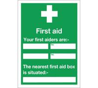 Safety Sign First Aid 600x450mm Self-Adhesive