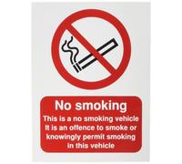 Soundlab Signslab Ph05104S Safety Sign "this Is A No Smoking Vehicle", Self-Adhesive, 100 mm X 75 mm