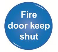 Soundlab Signslab Rds9 Domed Sign "fire Door Keep Shut", 60 mm