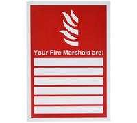 Soundlab Signslab Sr11172 Safety Sign "your Fire Marshals", A4, Pvc,greypink
