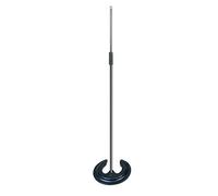Soundlab/Silver Stackable Microphone Stand With Cast Iron Base Black