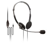 SoundLAB Stereo Headset with Rotating Boom Microphone and In-Line Volume Control