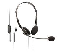 SoundLAB USB Headset with Microphone & in-line Controls Computer Headset Lightweight PC Wired Headset with Clear Conversation for Skype, MS team, ZOOM, Call Center, Online Conference