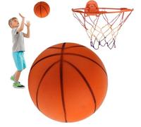 Soundless Basketball for Quiet Dribbling, Airless Basketball - Quiet Dribbling Training Ball, Soundless Training Ball for Children, Girls, Family Friends