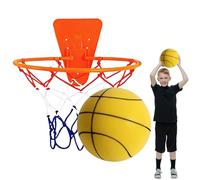 Soundless Basketball - Quiet Indoor Basketball With Hoop | No Indoor Dribble Noise Ball Equipment For Adults For Children, Apartment In The Home Gym. Securing La Seguri