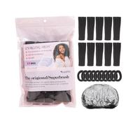 Soundless Sleep Curlers Set Heatless Styling Tools Elastic With Hair Cap With Various Sizes Storage Bag Travel Friendly Hair Rollers