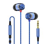 Soundmagic E10 Wired Earbuds, No Mic, Premium Hi-Fi, 3.5mm Jack, Blue | Powerful bass, Balanced HiFi sound, All-metal build, Tangle-free cable, Passive noise isolation, Ergonomic comfortable fit