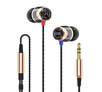 Soundmagic E10 Wired Earbuds, No Mic, Premium Hi-Fi, 3.5mm Jack, Gold