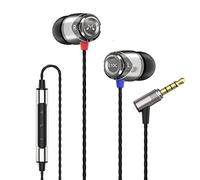 Soundmagic E10C Wired Earbuds, with Mic, Premium Hi-Fi, 3.5mm, Gunmetal | Deep noise isolation, Punchy bass, Clear treble, Crystal-clear call, Rugged metal shell, Tangle-free cord, Comfortable fit