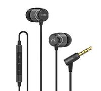 Soundmagic E11C Wired Earbuds, Built-in Mic, HiFi Sound, 3.5mm Jack, Black