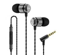Soundmagic E50C Wired Earbuds with Microphone in Ear Monitor HiFi Earphones Good Noise Isolating Headphones Comfortable Fit Gunmetal