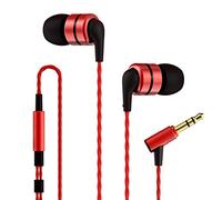 Soundmagic E80 Wired Earbuds, No Mic, Wide Soundstage, 3.5mm Jack, Red