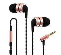 Soundmagic E80 Wired Earbuds No Microphone HiFi Stereo Audiophile Earphones Noise Isolating in Ear Headphones Comfortable Fit Super Bass Black Gold