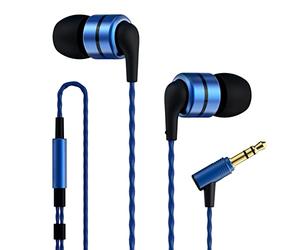 Soundmagic E80 Wired Earbuds No Microphone HiFi Stereo Earphones Noise Isolating in Ear Headphones Comfortable Fit Super Bass for Audiophile Blue