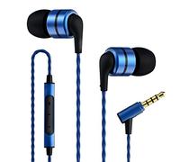 Soundmagic E80C Wired Earbuds with Microphone HiFi Stereo Audiophile Earphones Noise Isolating in Ear Headphones Comfortable Fit Bass Blue