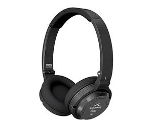 Soundmagic P23BT Portable Wireless Headphones, Long Lasting 60 Hour Battery, Folding Design, Bluetooth 5.0, SBC and aptX, 10 Minute Quick Charge, Wired Boom Mic for Gaming and Business Calls - Black