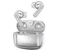 Soundmagic T80BT ANC True Wireless Earbuds with Hi-Res Audio,Hybrid Active Noise Cancelling, ENC Call Clarity, 20H Playtime, IPX5 Waterproof, Ultra-Comfy Fit for Sports/Work/Gaming (Silver)