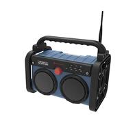 Soundmaster DAB85BL Stereo Radio Speaker for Garden Works, DAB+ UKW-RDS Digital Radio, Bluetooth, IP44 Lithium-Ion Battery, Dust and Splash Resistant