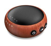SoundMe Small Sound Machine Brown Noise Machine 30 Soothing Natural Sounds Rain Fan Pink White Noise Machine for Baby Kids Adults with 36 Volume Control Powered by AC or USB Sleep Timer Wood Grain