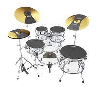 Evans Soundoff Drum Mute Pads - Full Box Drum Pad Set - Drum Mutes Pack - 3 Cymbals, 4 Tom/Snare, & 1 Bass Drum Mute - significant for Silencing Drum Kits to Practice - Standard Set
