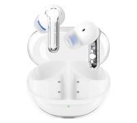 SoundPEATS Clear Wireless Earbuds Bluetooth 5.3, Transparent Earphones in Ear with Dual Microphones, 40 Hours Playtime App Control Transparent White