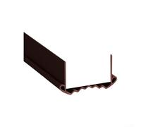 Soundproof and windproof door bottom strip made from PVC, suitable for sealing door gaps between 3 5 5 5 cm wide (Brown)