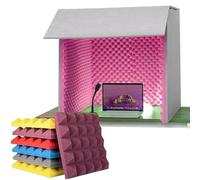Soundproof box soundproof booth soundproof foam Portable High Dense Sound Absorbing Foam Acoustic Foam Panels for Sound Recording Podcasts Singing，water pump