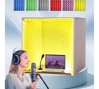 Soundproof Cover Desktop Soundproof Booth Portable Vocal Booth Sound Recording Booth Box Vocal Sound Absorbing Shield Easy To Assemble For Microphone, Studio Sound Singing