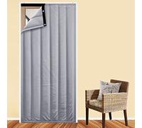 Soundproof Curtains for Doorways - Thermal Insulation Noise-Blocking Drapes, Windproof Room Divider for Bedroom, Living Room & Shared Office