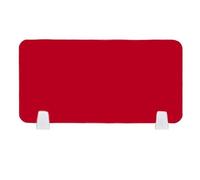 Soundproof Desk Privacy Panel - Acoustic Office Partition Freestanding Divider for Home Libraries & Classrooms Rounded Edges Red (30x90CM) - Enhance Focus & Reduce Noise