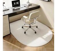 Soundproof Desk Rug Office Chair Mat for Carpet & Hardwood Floor, Non-Slip Low-Pile Computer Gaming Floor Protector, Washable Modern Office Rug Under Desk(Half Moon,80 * 120cm)