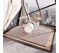 Soundproof Drum Mat Acoustic Pads, Rug Runner Non-Slip Floor Mat Carpet for Living Room Dance House(Brown,80x120cm)