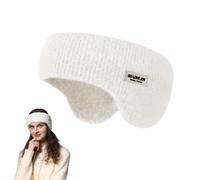 Soundproof Ear Muffs For Sleeping, Noise Cancelling Ear Defenders, Eye Mask, Sleep Headband, Winter Warm White Ear Muffs