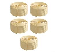 Soundproof Foam Sealing Strip with Self-Adhesive Backing, 7.5mm Thickness for Effective Noise Reduction and Draft Blocking, Fits Doors and Win-dows, 2m Roll, 5 Pack for Home Use(beige)