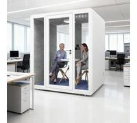 Soundproof Office Booth with LED Lighting and USB Port for Private Workspaces and Meetings - Ideal for Focused Work and Confidential Conversations