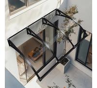 Soundproof Polycarbonate Curved BracketsClear Garden Canopy for Doors & WindowsUV Rain & Snow Protection for Entryways & Outdoor Spaces