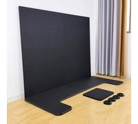 Soundproof Rug for Piano, P loor Mat + Polyester Back Panel, Upright Piano Dampening Non-Slip Carpet Pads, 2 Installation Methods, Acoustic Blankets for Music Studio(Set)
