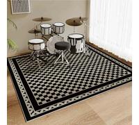 Soundproof Rugs Drum Mat Rug Musical Instrument Pads Non-Slip Drum Carpet Professional Rectangle Electronic Jazz Drum Kit, For Bass Drum Snare, Piano and Other Musical Instrument Mat 200 x 160 cm
